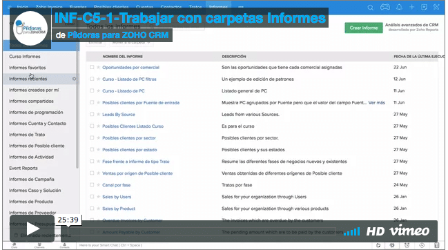 5-2 Clase trabajar con informes en ZOHO CRM